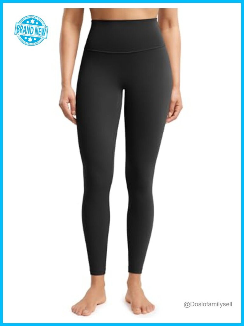 No Front Seam High Waisted Workout Leggings 25" Inseam